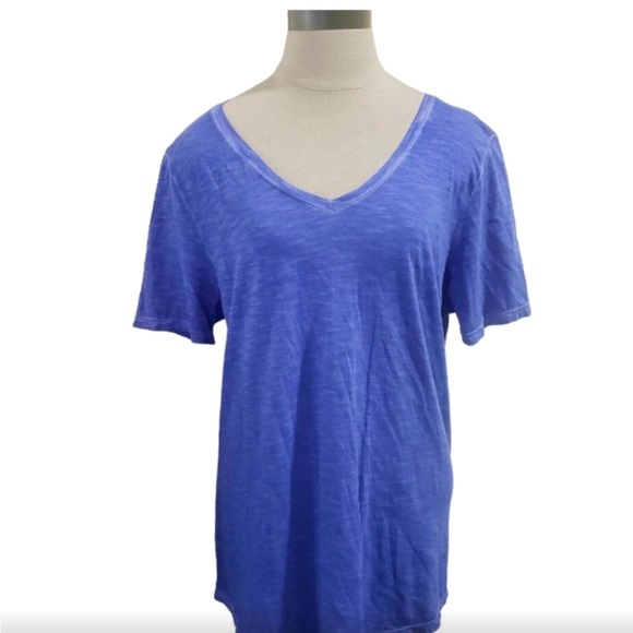 CT1741 Peruvian Connection Violet Blue V-neck T-shirt L - Picture 1 of 3